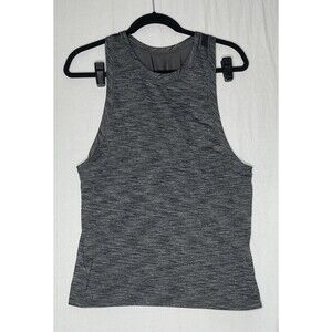 Lululemon Work the Circuit Tank Size Heather Size 6 Gray Black Racerback